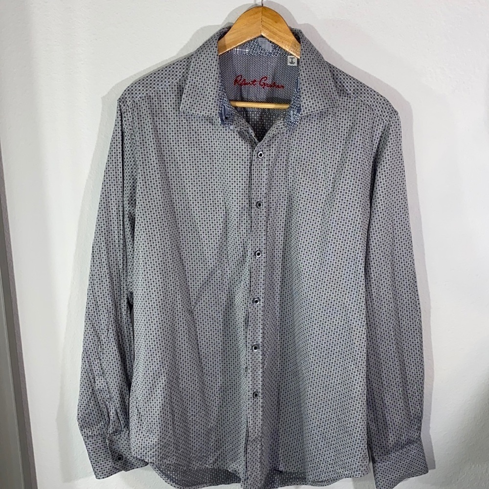 Robert Graham Button Down Gray Size Large - image 1